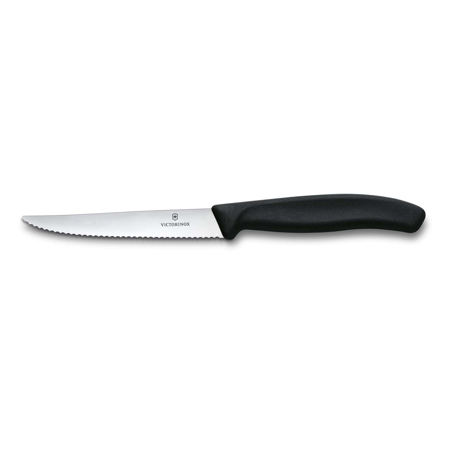 Victorinox Serrated Steak Knife 11 cm Black Handle Swiss Classic 6.7233