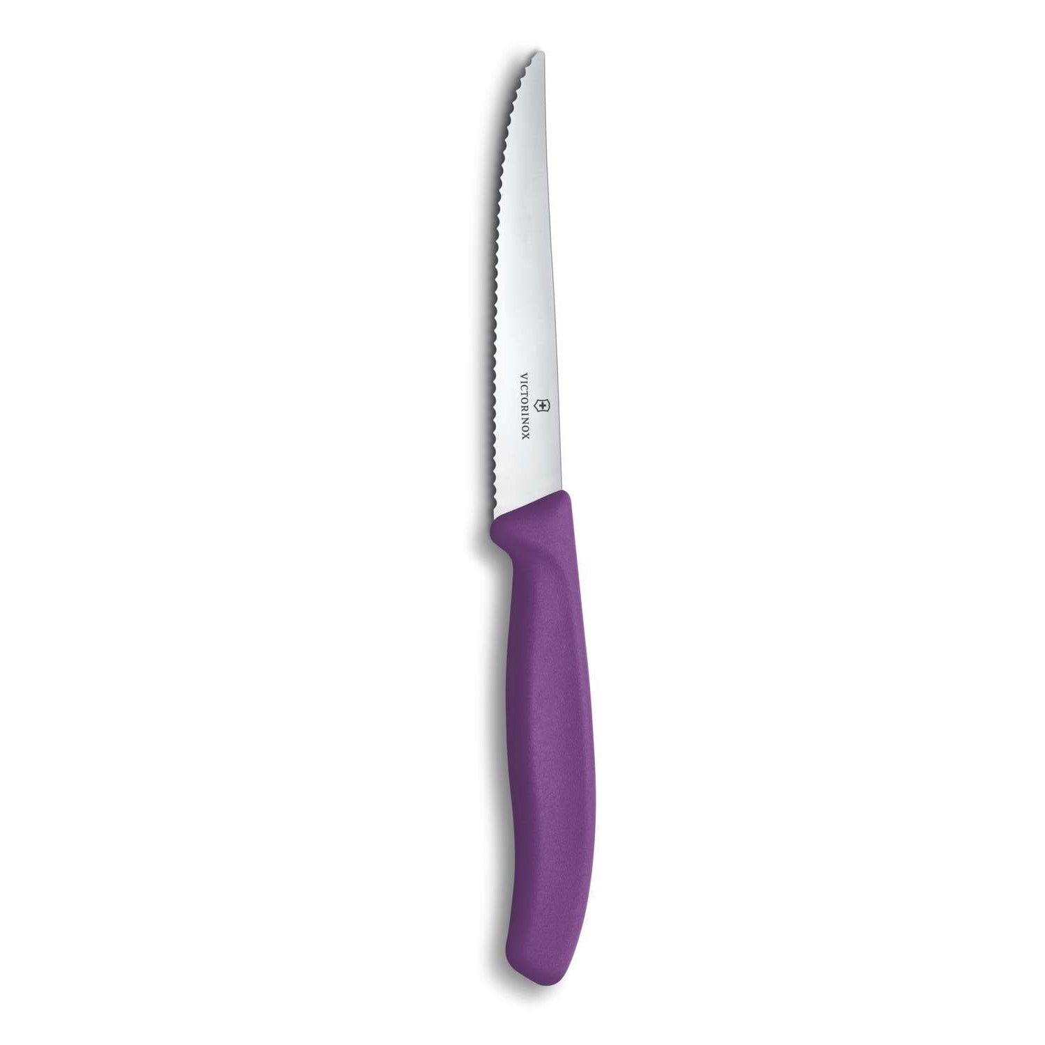 Victorinox Serrated Steak Knife 11 cm Purple Handle Swiss Classic 6.7235.C1