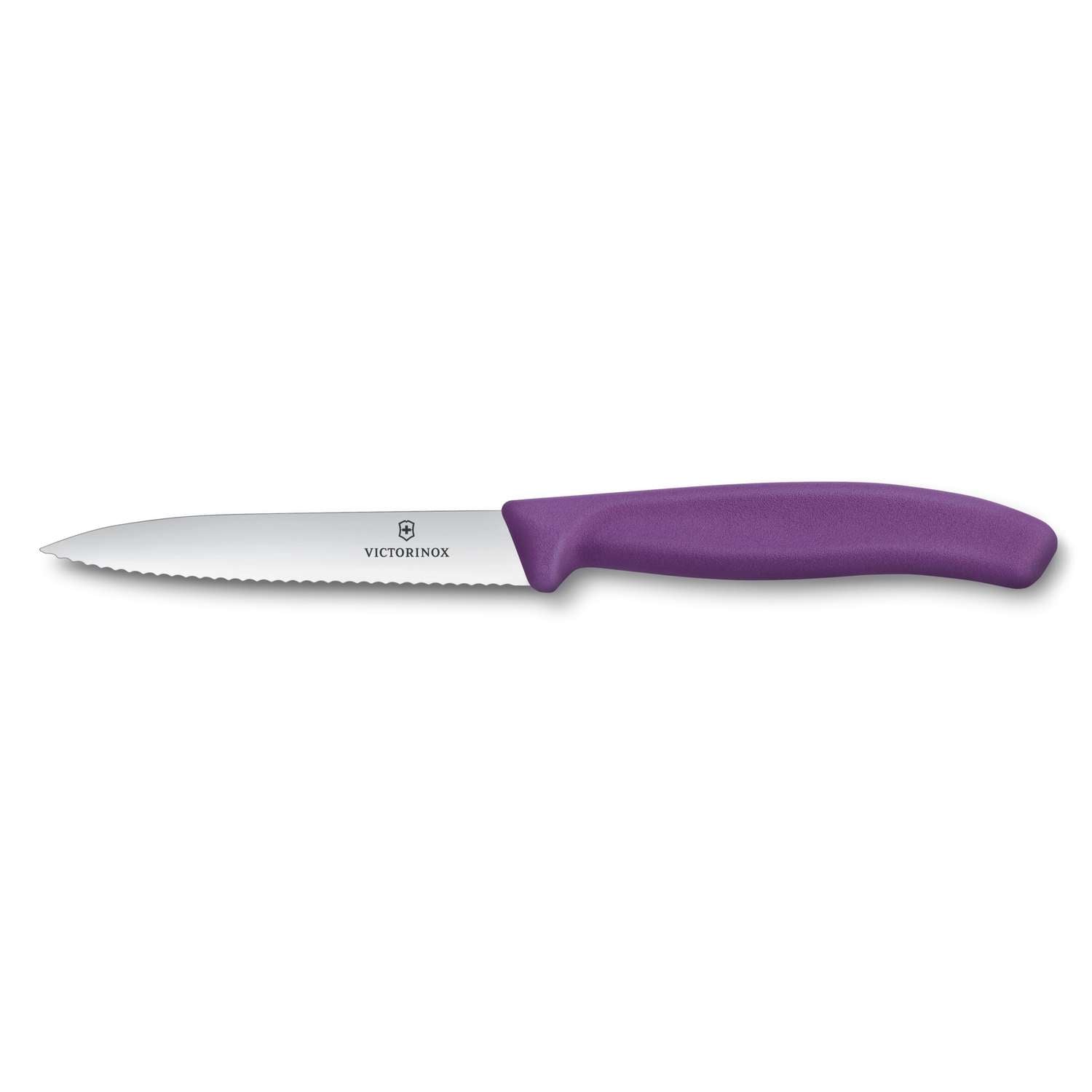 Victorinox Serrated Paring Knife 10 cm Purple Handle Swiss Classic 6.7735.C1
