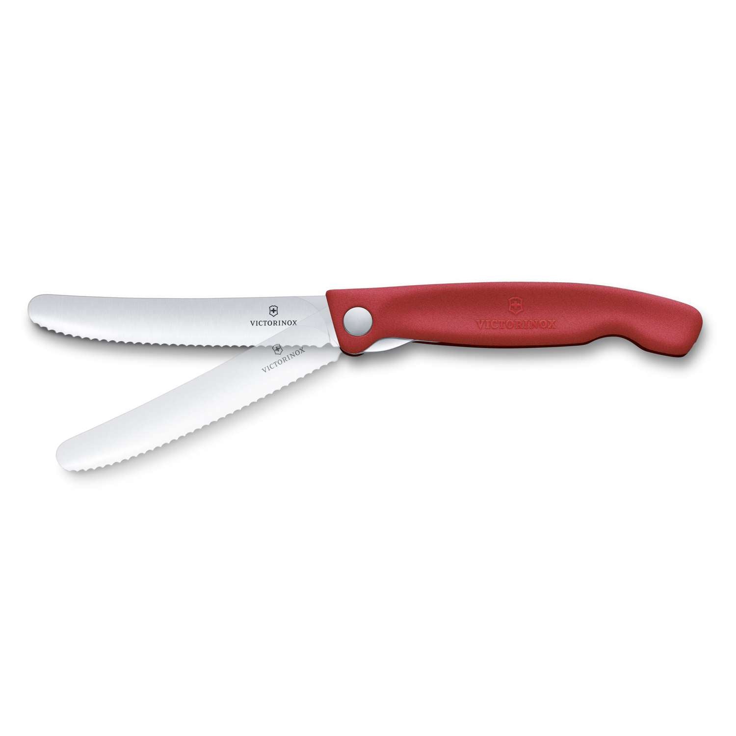 Victorinox Serrated Foldable Kitchen Knife 11 cm Red Handle Swiss Classic 6.7831.FC1