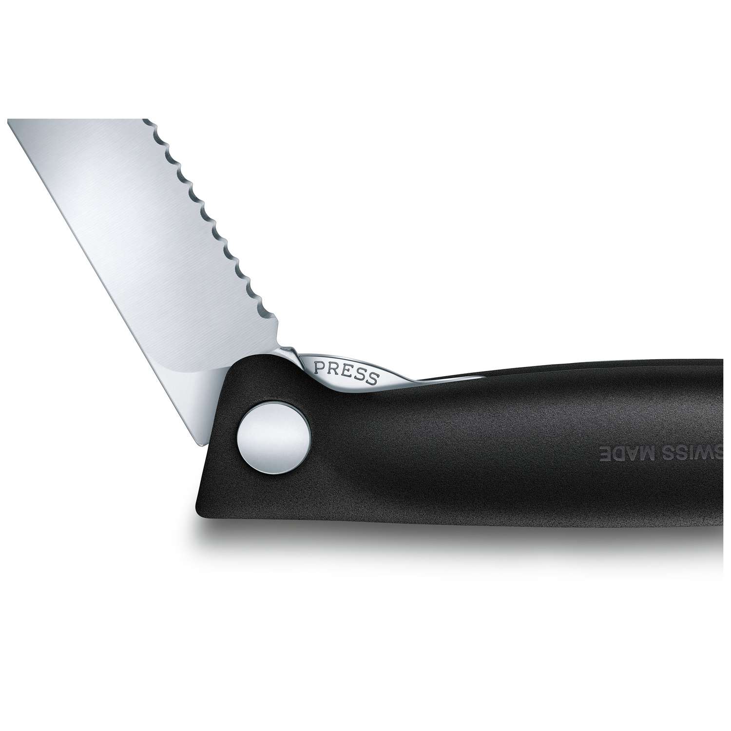 Victorinox Serrated Foldable Kitchen Knife 11 cm Black Handle Swiss Classic 6.7833.FB