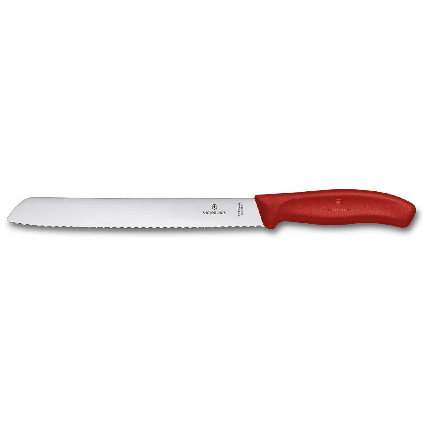 Victorinox Bread Knife 21 cm Red Handle Swiss Classic 6.8631.21B