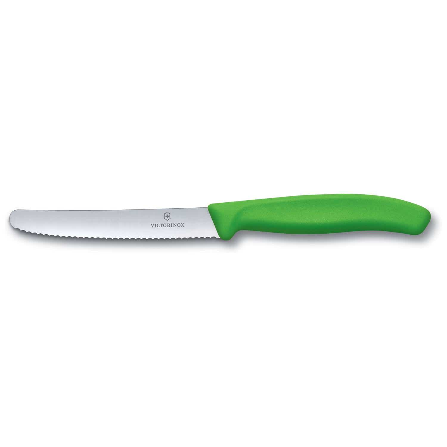 Victorinox Serrated Utility Knife 11 cm Green Handle Swiss Classic