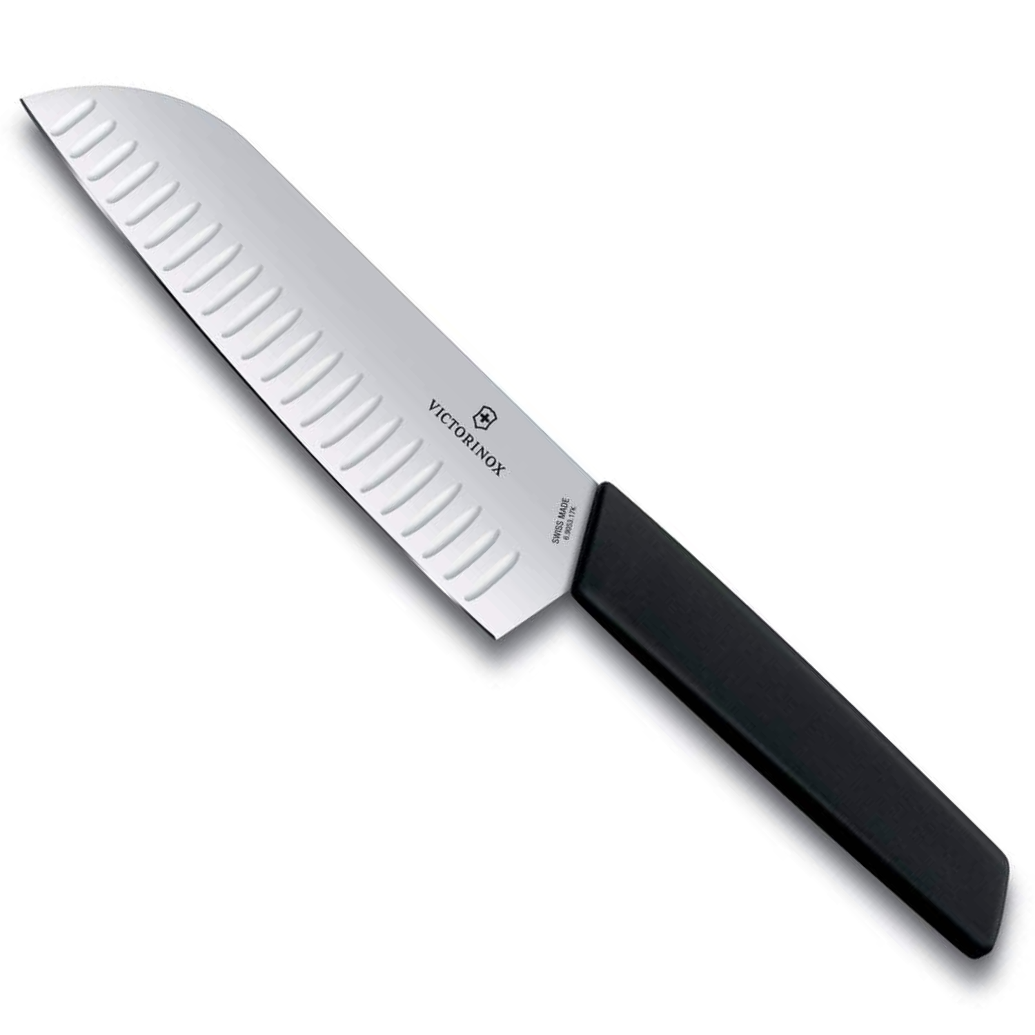 Victorinox Μαχαίρι Santoku με αυλακώσεις 17 εκατ. μαύρη λαβή Swiss Modern