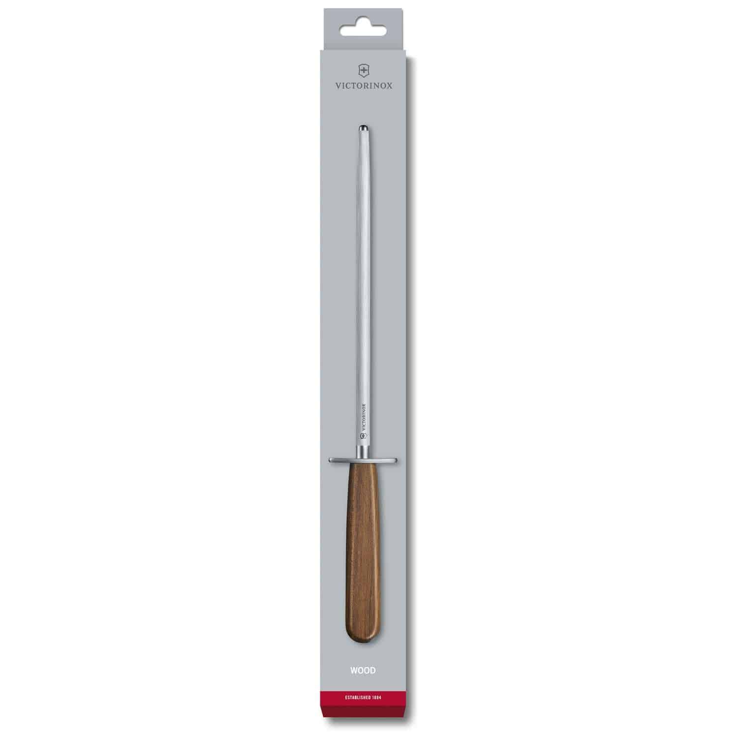 Victorinox Sharpening Steel 23 cm Round Medium Grit Wood 7.8308