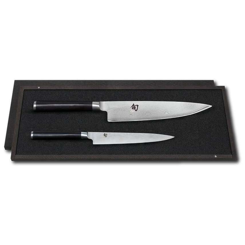 KAI Damascus Knives 2 pcs Set Shun Classic DMS-220