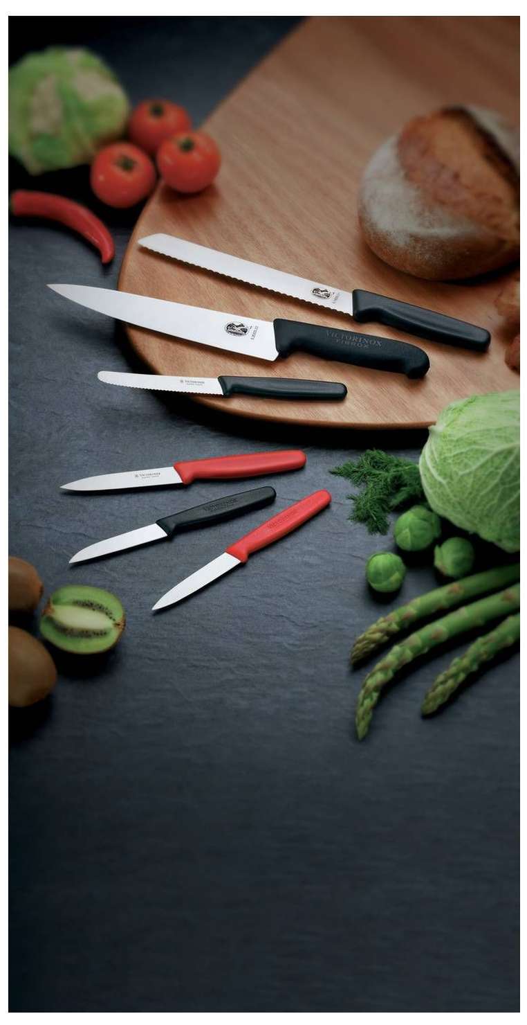 Victorinox Hollow Edge Butcher Knife Curved Narrow Blade 25 cm Fibrox Handle 5.7223.25