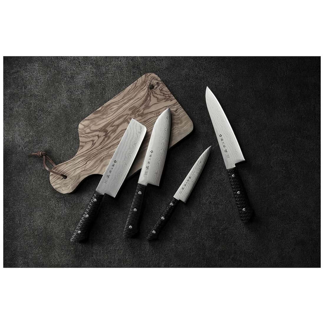 Tojiro Damascus Nakiri Knife 16.5 cm Micarta Handle Gai F-1350