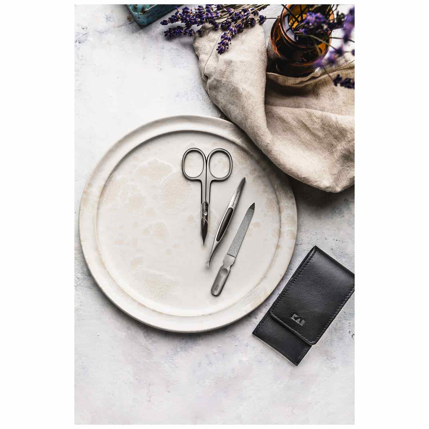 KAI Japanese Manicure Set 6 pcs (Nail Scissors, Cuticle Scissors, Nail Nippers, Nail File, Tweezers & Cuticle Nippers) Instruments Sets BCI-SET05