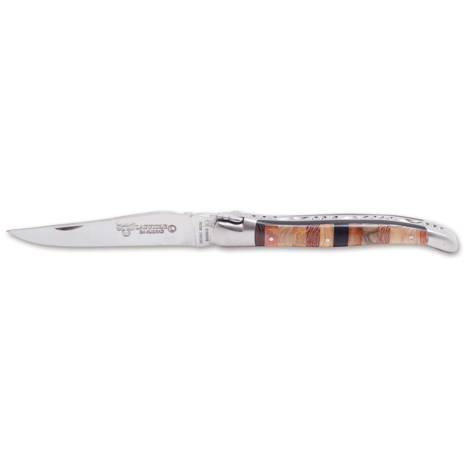 Laguiole en aubrac Folding Knife 12 cm With Mixed Wood Handle Laguiole en Aubrac L0212WSIF