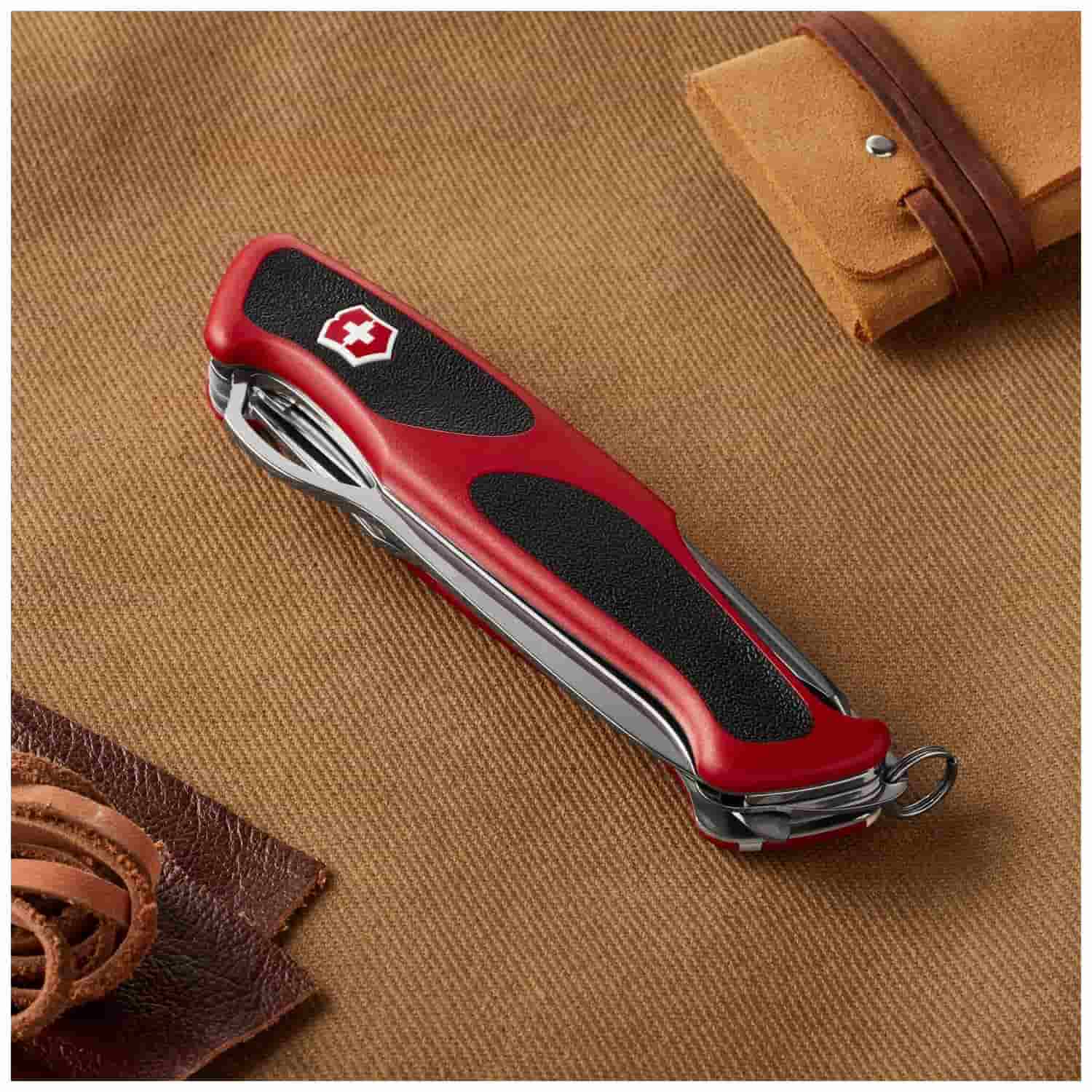 Victorinox Ranger 78 M Grip Swiss Army Knife 130 mm 12 Functions Red 0.9663.MC