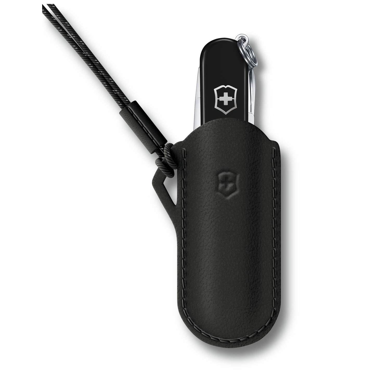 Victorinox Leather Pouch 70 mm Black Dark Illusion 4.0670.3