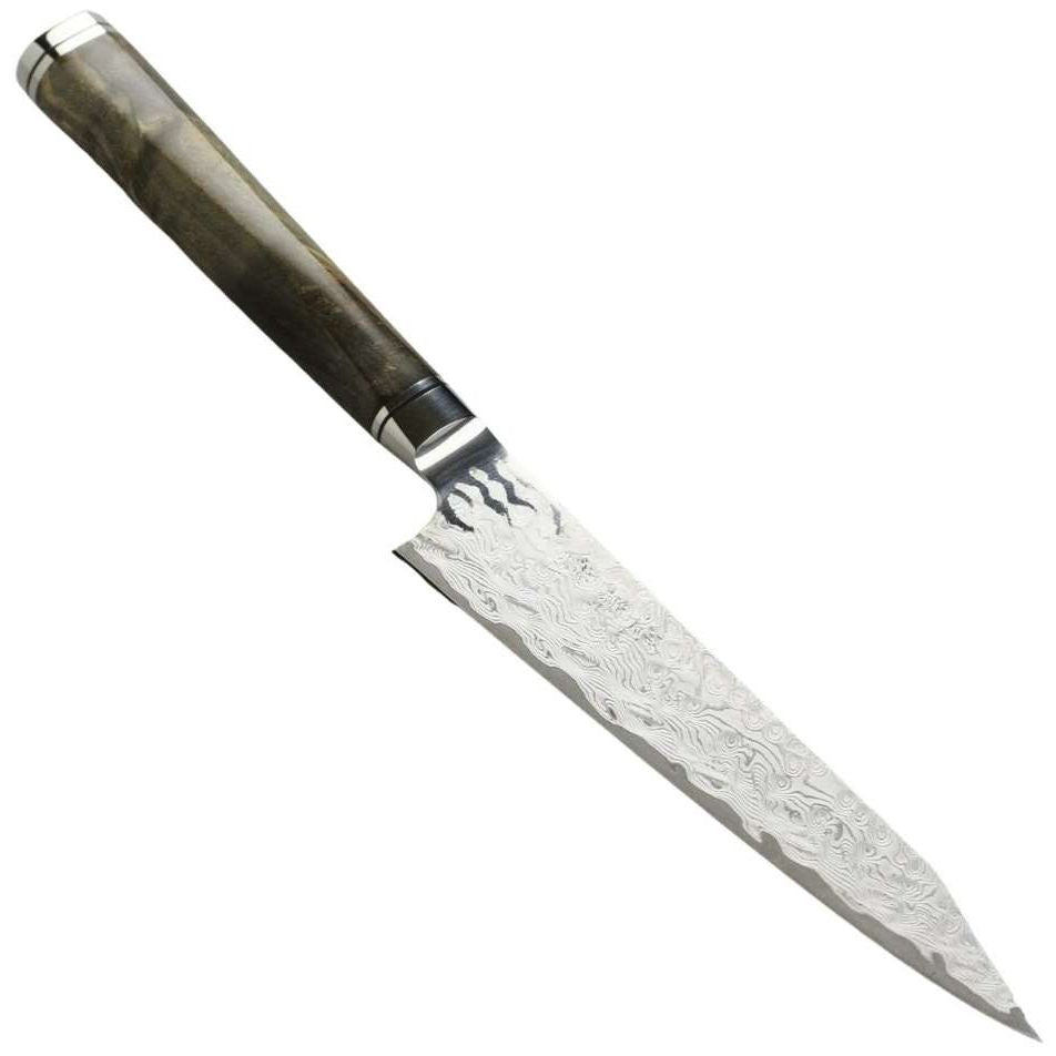 Ryusen Damascus Slicing Knife 26 cm Poplar Handle Oukokuryu MT OK-206