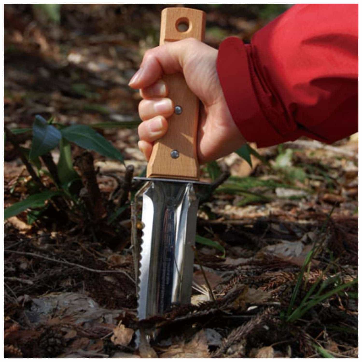 Nisaku Gardening Knife 17 cm Hori Hori With Sheath Yamakatana Mokuetubatsuki 802