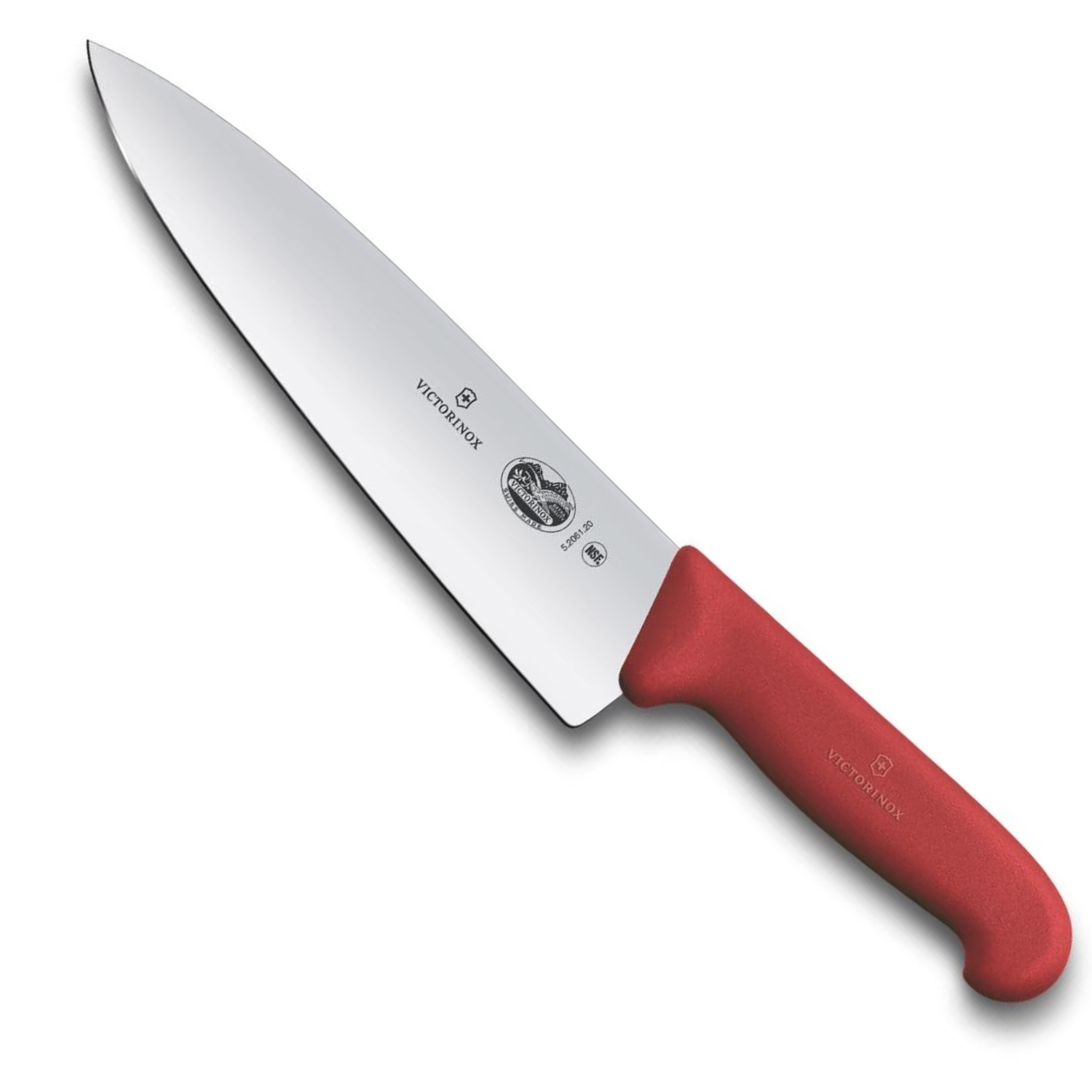 Victorinox Chef's Knife Extra Wide Blade 20 cm Red Handle Fibrox 5.2061.20B