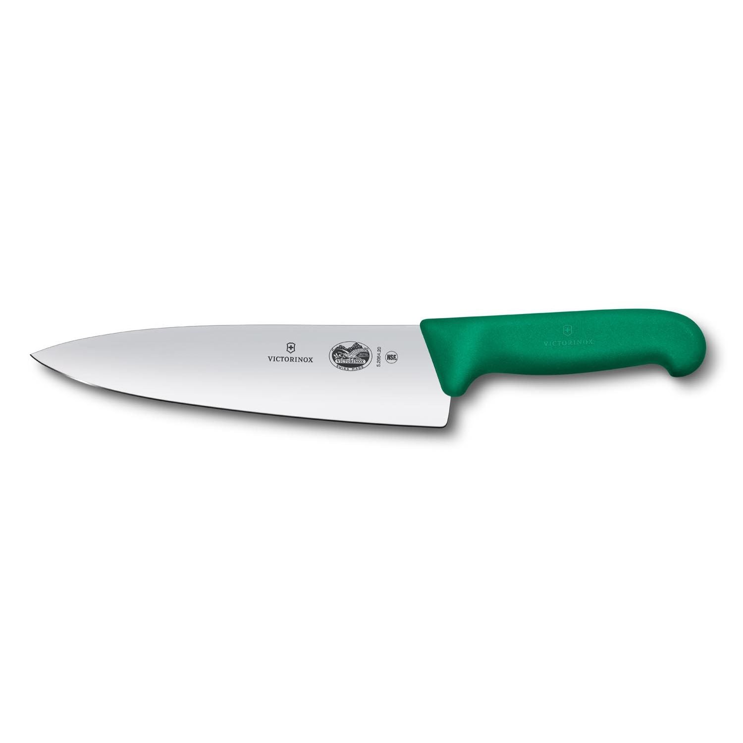 Victorinox Chef's Knife Extra Wide Blade 20 cm Green Handle Fibrox 5.2064.20B