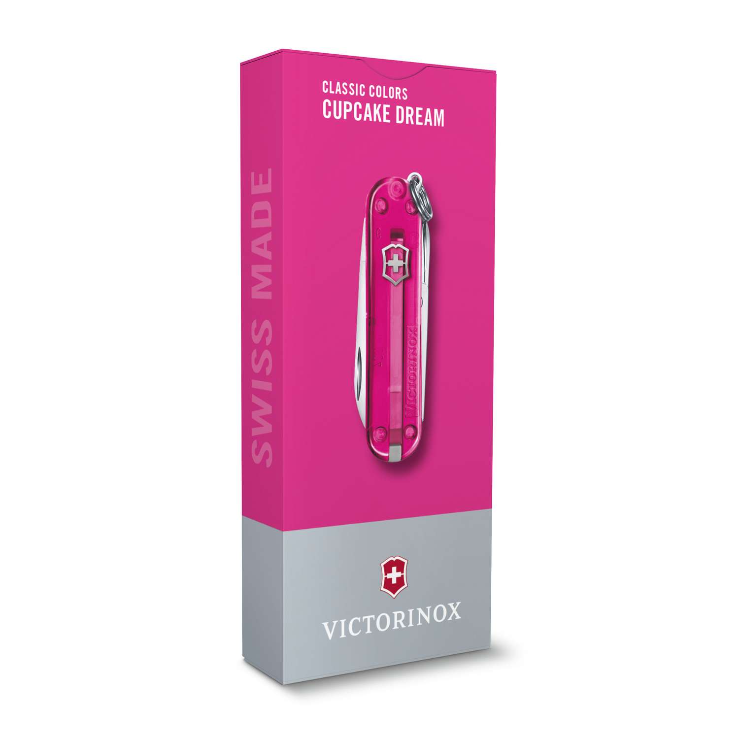 Victorinox Classic SD Swiss Army Knife 58 mm 7 Functions Pink Transparent Cupcake Dream 0.6223.T5G