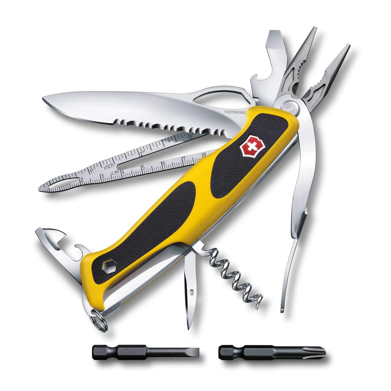 Victorinox Ranger Boatsman MW Grip Swiss Army Knife 130 mm 22 Functions Yellow