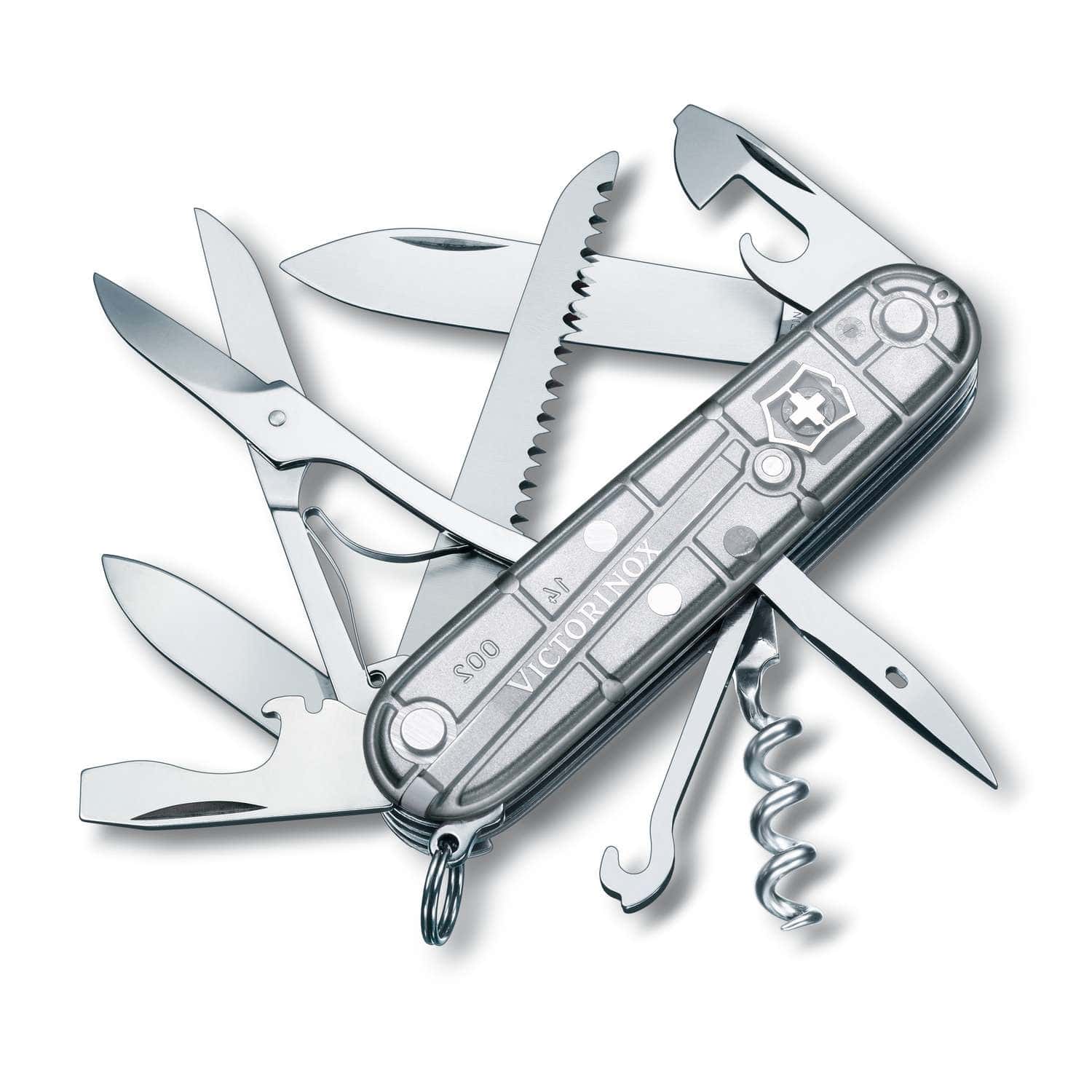 Victorinox Huntsman Swiss Army Knife 91 mm 15 Functions Silver Transparent 1.3713.T7