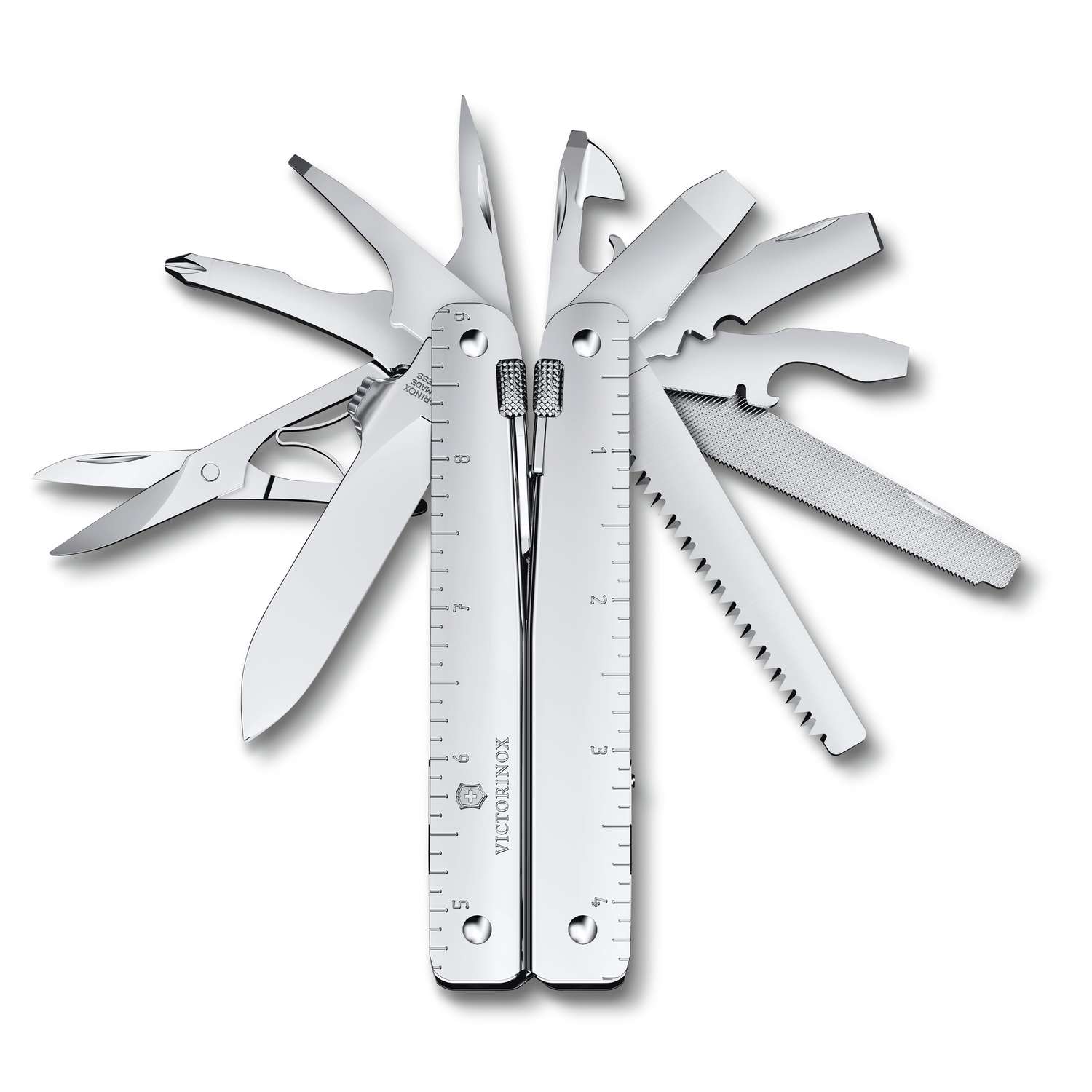 Victorinox Swiss Tool MX Swiss Army Multitool 115 mm 26 Functions Silver In Belt Pouch 3.0327.MN