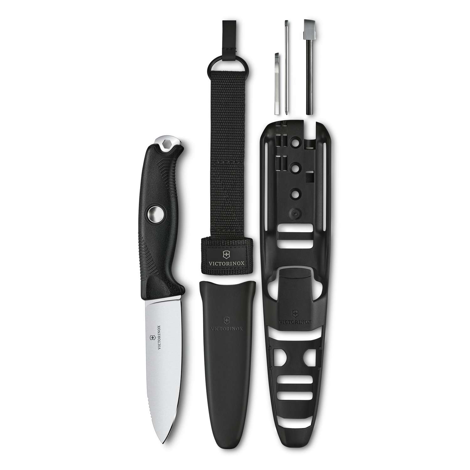 Victorinox Venture Pro Swiss Outdoor Knife 233 mm 9 Functions Black With Sheath 3.0903.3F