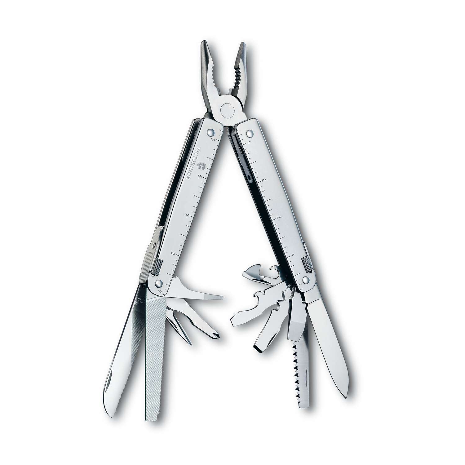 Victorinox Swiss Tool Swiss Army Multitool 115 mm 26 Functions Silver In Belt Pouch 3.0323.N