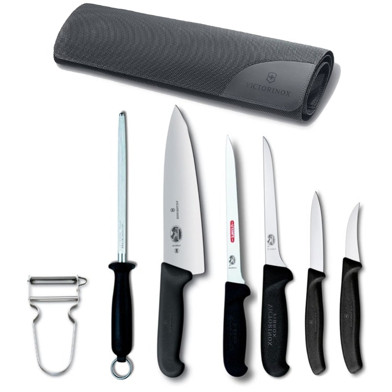 Victorinox Chef'S Knife 7-Pieces Set With Knife Bag Special Offer Ideal For Students 601547