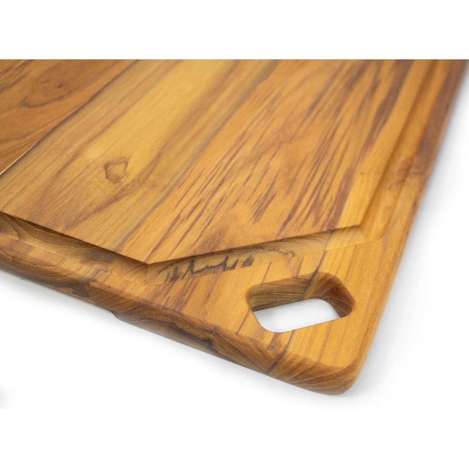 Stolf Teak Wood Cutting Board With Groove 46 x 36 x 1.9 cm Elegance Culinary ST.2046