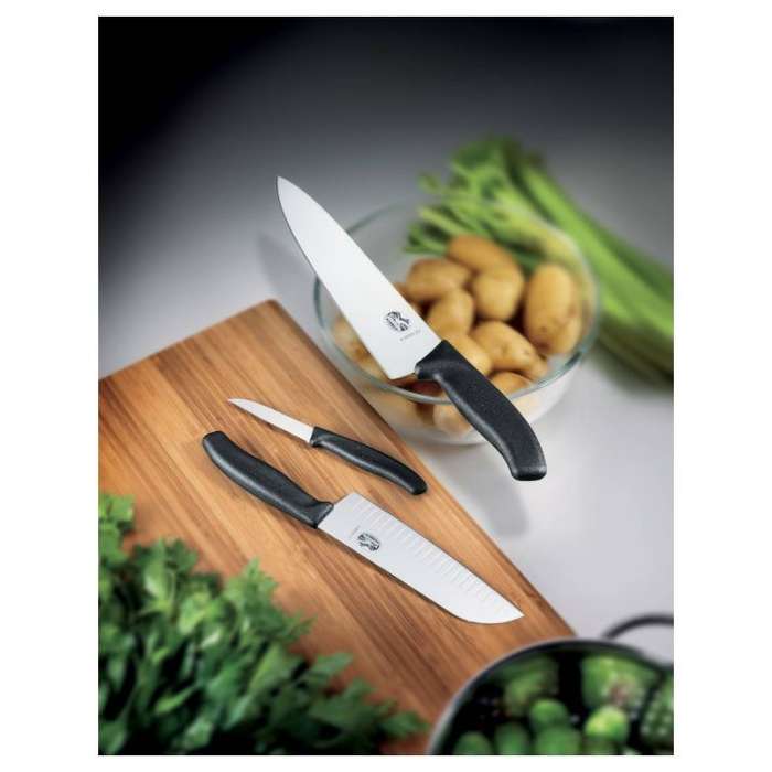 Victorinox Chef's Knife Black Handle 19 cm Swiss Classic 6.8003.19B
