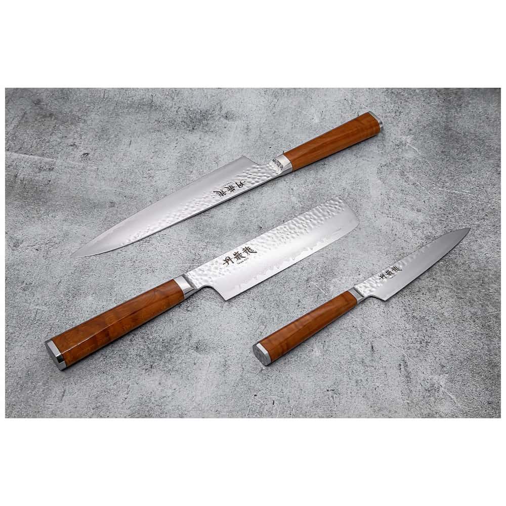 Ryusen Damascus Chef'S Knife 21 cm Maple Handle Tangan Ryu TG-602