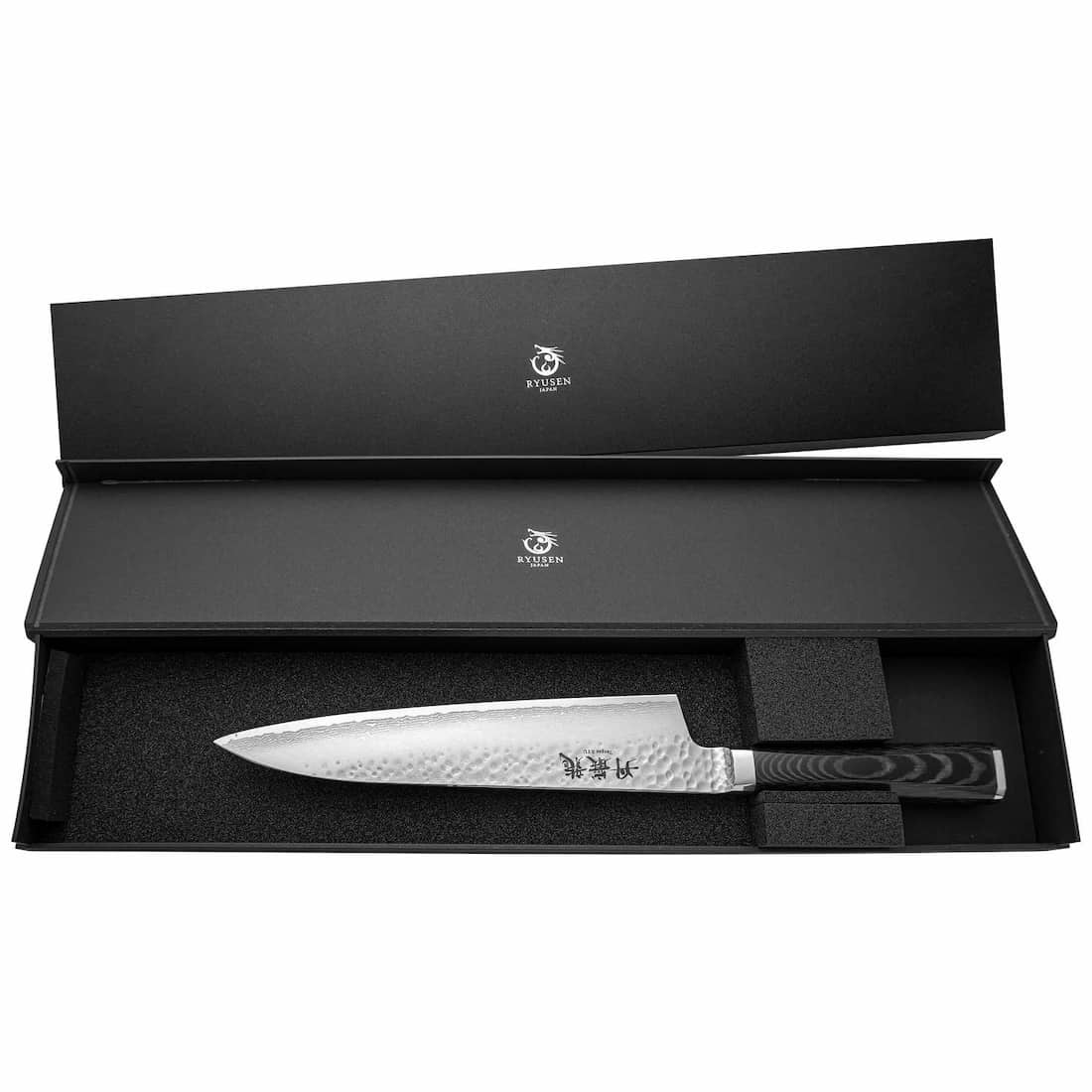 Ryusen Damascus Chef'S Knife 21 cm Micarta Handle Tangan Ryu TG-502