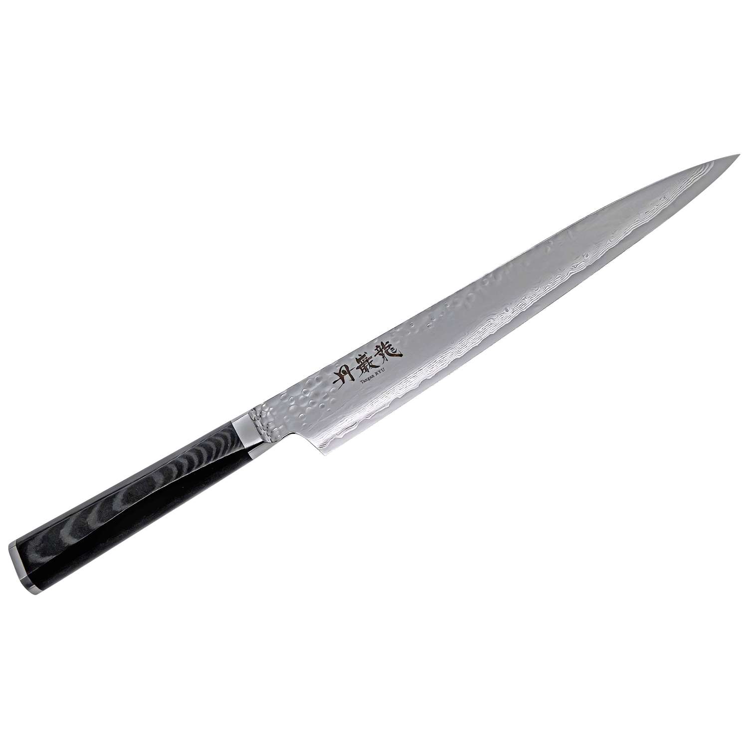 Ryusen Damascus Slicing Knife 24 cm Micarta Handle Tangan Ryu TG-509
