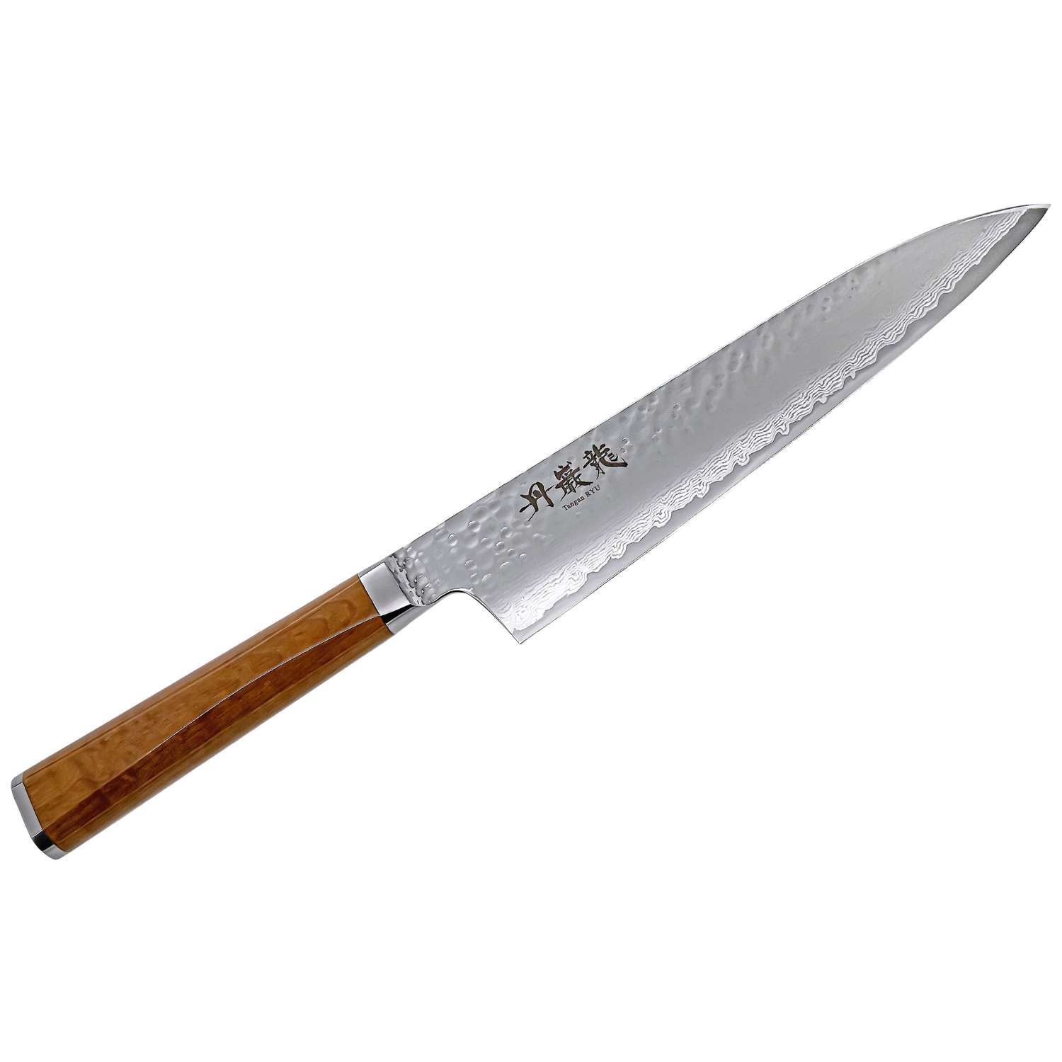 Ryusen Damascus Chef'S Knife 21 cm Maple Handle Tangan Ryu TG-602